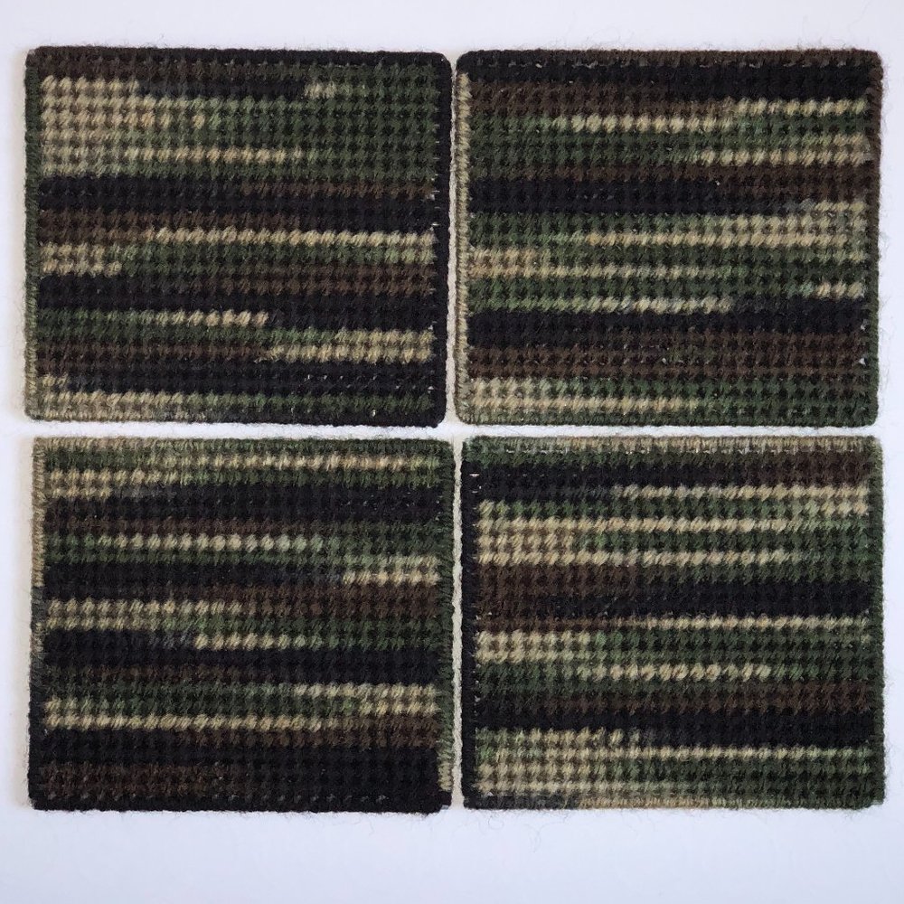 NEW Set of 4 Weaved Coaster in Camo